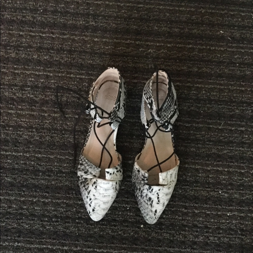 ASOS Snake Print Flats Size 7